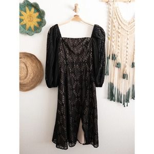 Alice + Olivia Taina Wrap Effect Puff Sleeve Dress Size 2 NWT